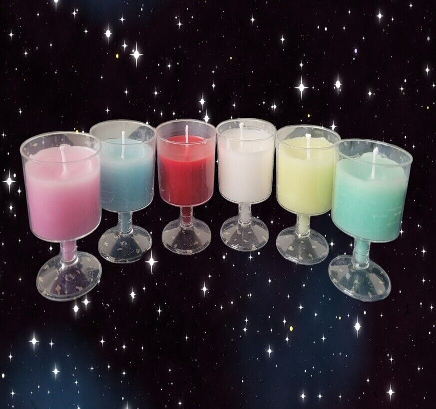 MİNİ SHOT BARDAKTA RENKLİ MUM SETİ-6'LI