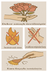 DEKORATİF SEPETLİ MUM BUKETİ
